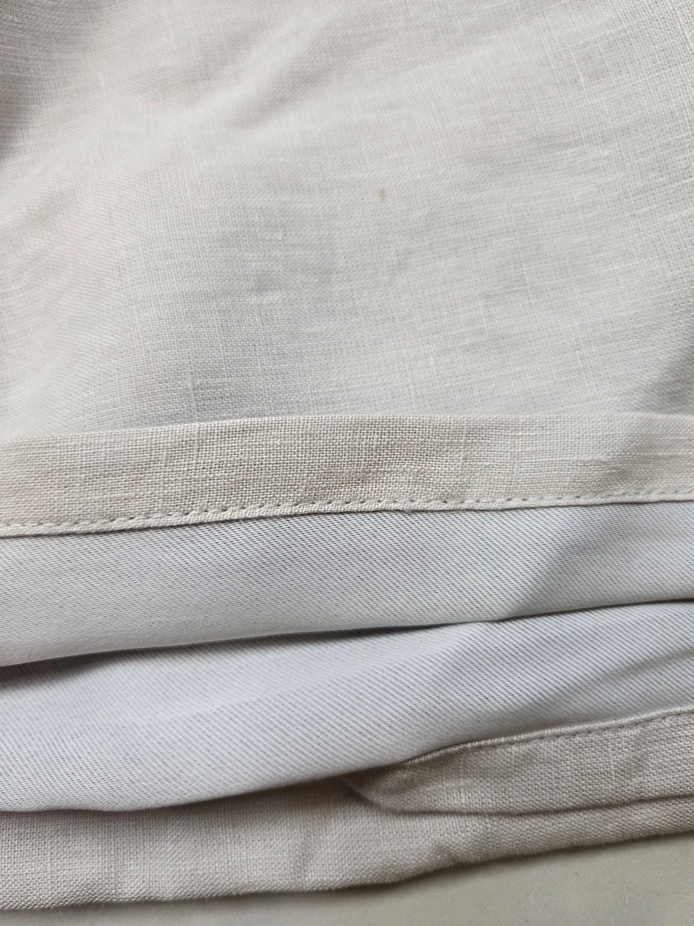 QUINCE Set Of 2 48x108 European Linen True Blackout Curtains Cloud 9271